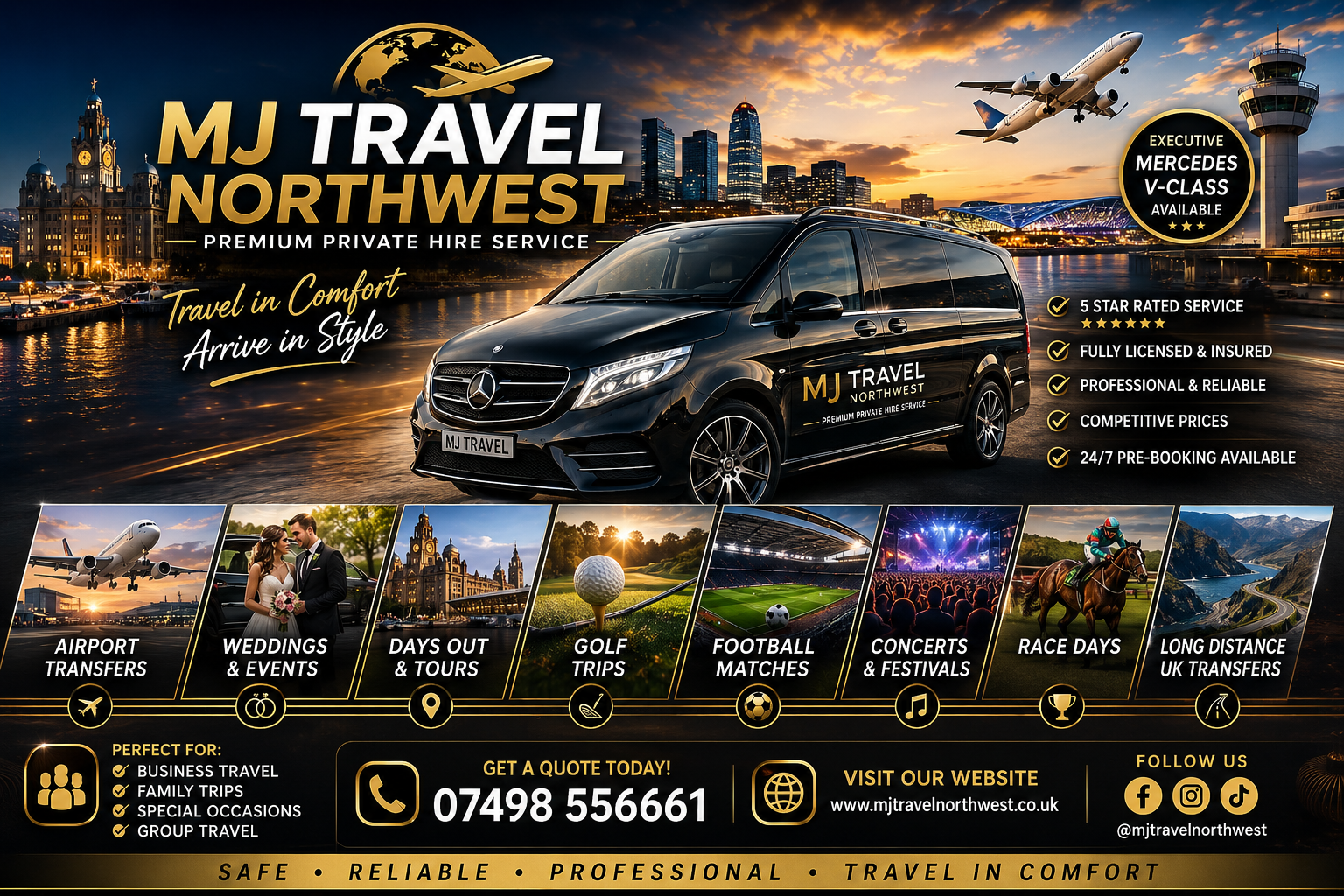 Reliable Airport Transfers Across Merseyside – Why More Travellers Choose MJ Travel NorthWest
